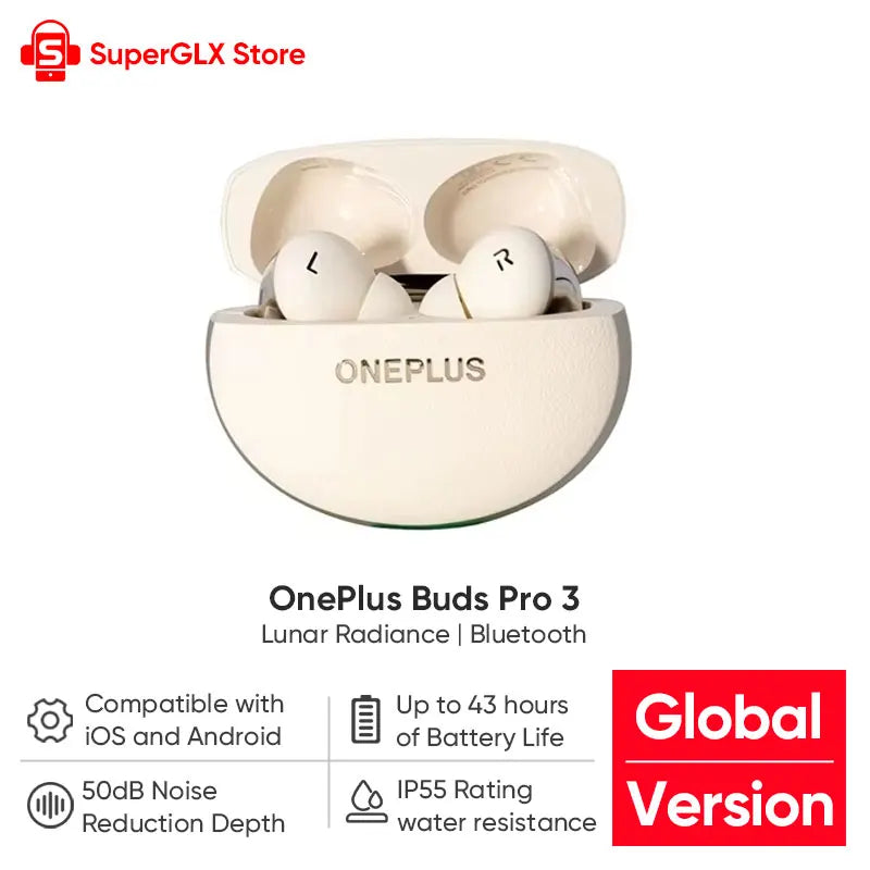 100% New Oneplus Buds Pro 3 Global Version TWS Bluetooth Earphone 50dB Active Noise Canceling 43h Battery Life For Oneplus12 12R