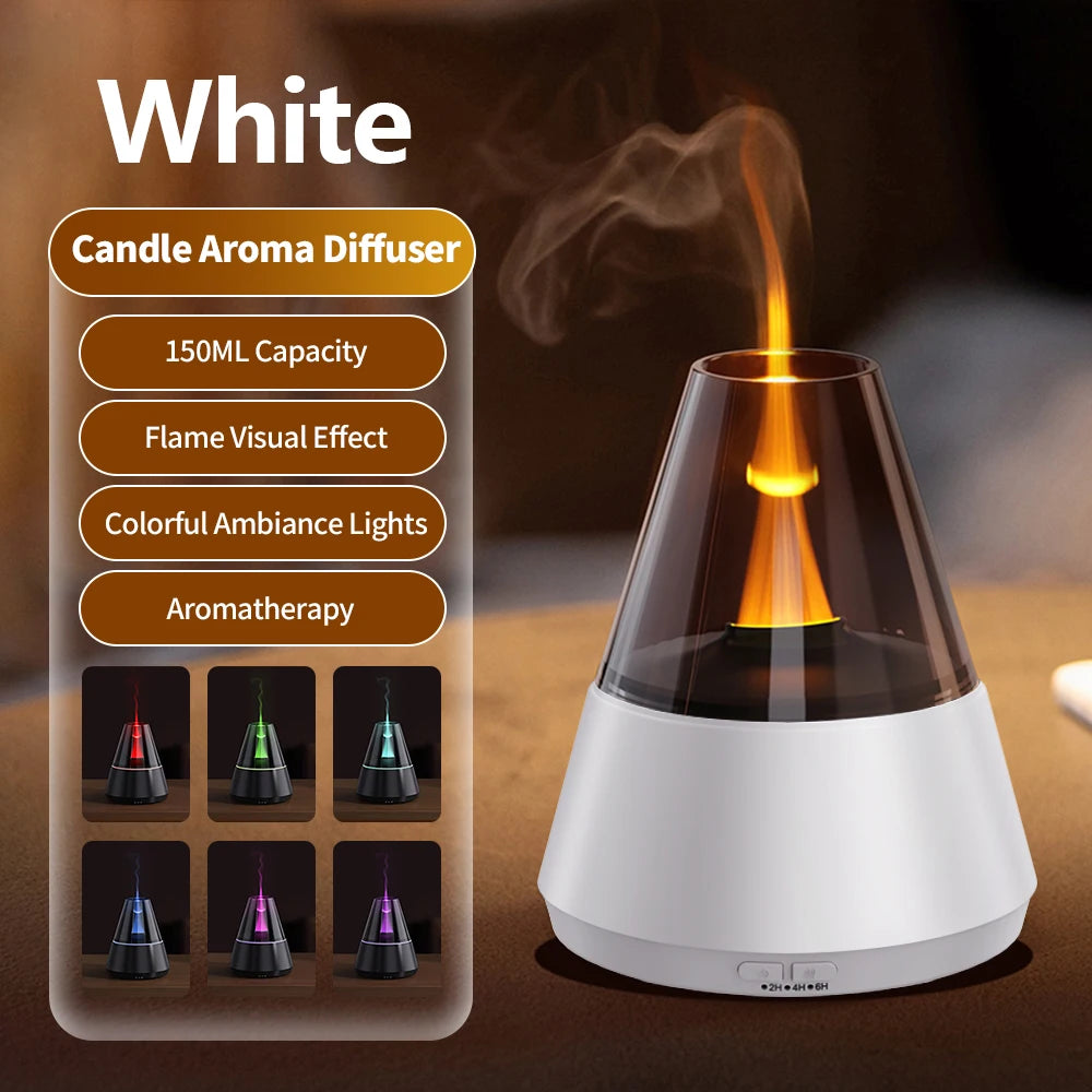 Bonfire Flame Aroma Diffuser – Ultrasonic Cool Mist Humidifier with LED Essential Oil Lamp