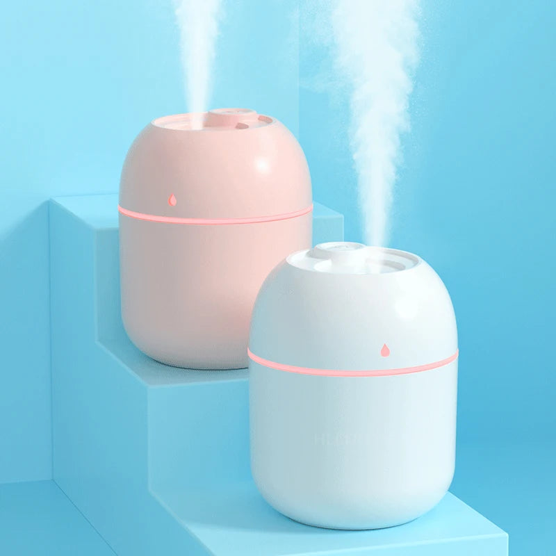 220ML Cool Mist Humidifier – Silent Diffuser & Night Light for Home or Car