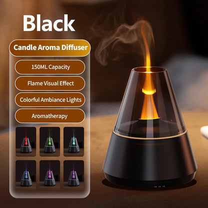 Bonfire Flame Aroma Diffuser – Ultrasonic Cool Mist Humidifier with LED Essential Oil Lamp