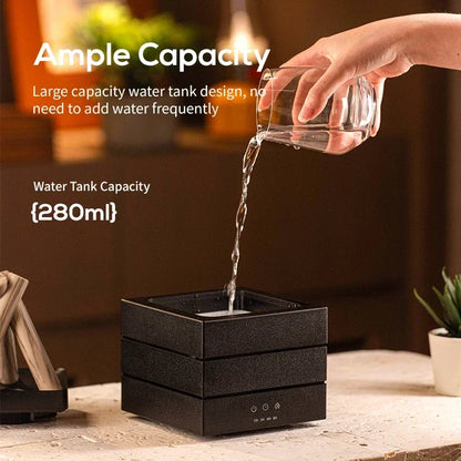 Bonfire Flame Aroma Diffuser – Ultrasonic Cool Mist Humidifier with LED Essential Oil Lamp