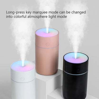 230ML Wireless Portable Humidifier – USB Rechargeable Mini Aroma Diffuser with Colorful Lights for Home & Car