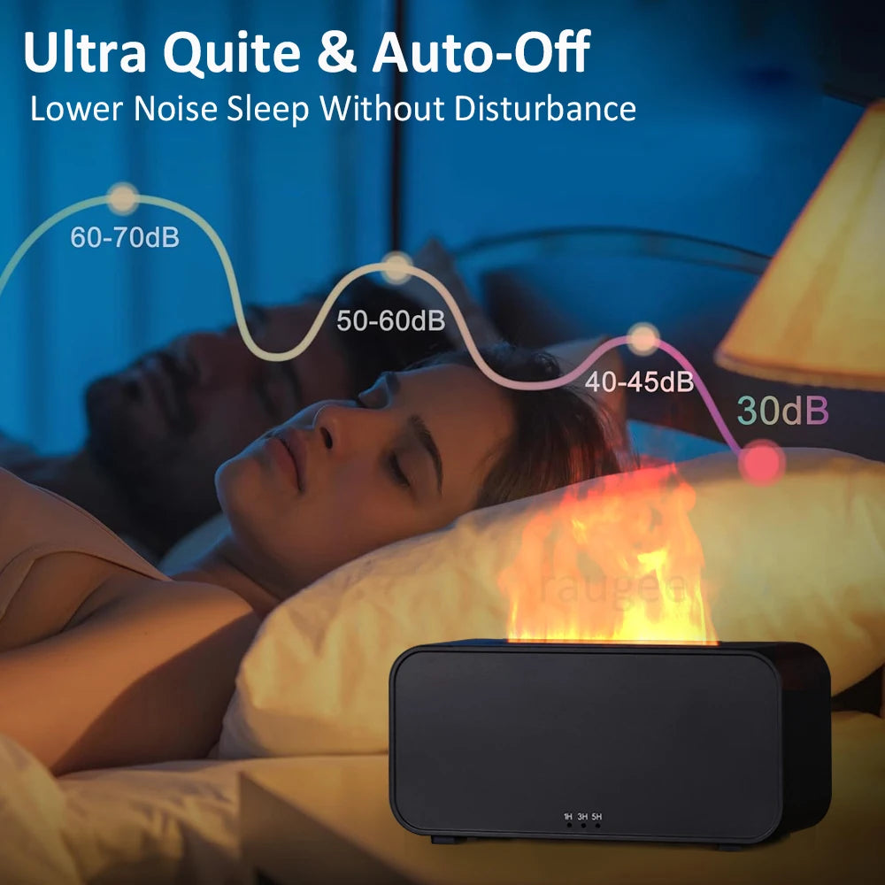 120ML 7-Color Flame Aroma Diffuser – Humidifier with Timer for Home, Bedroom & Office