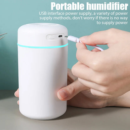 420ML Portable USB Air Humidifier – Cool Mist Aroma Diffuser with Colorful Soft Night Light for Home & Car