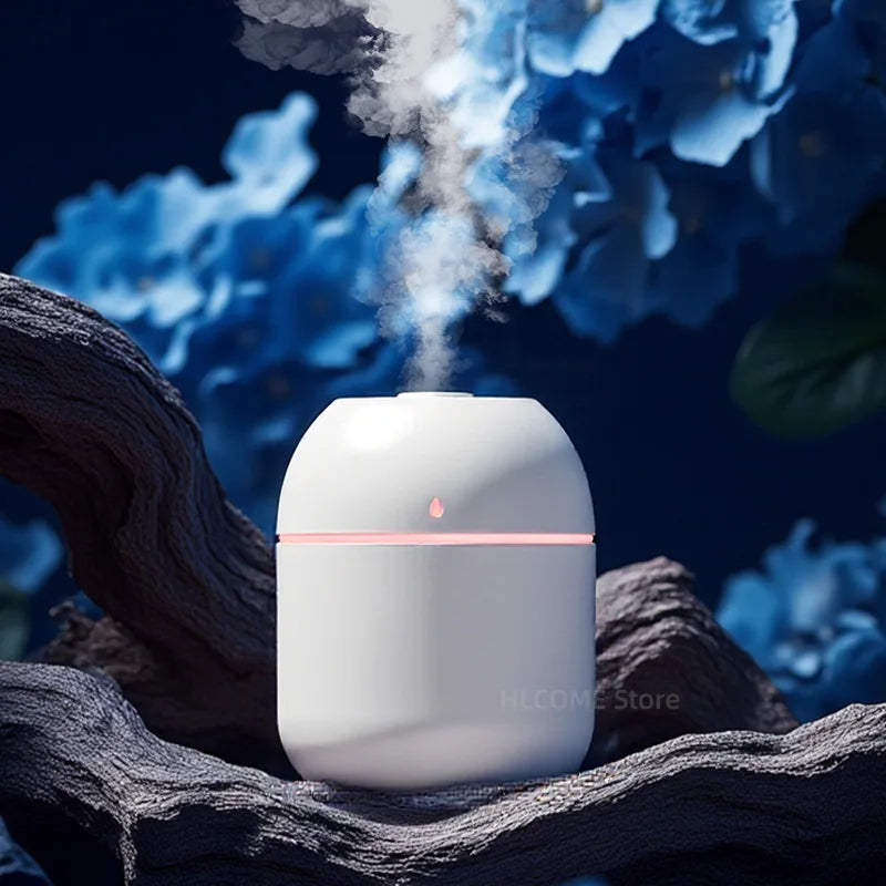 220ML Cool Mist Humidifier – Silent Diffuser & Night Light for Home or Car
