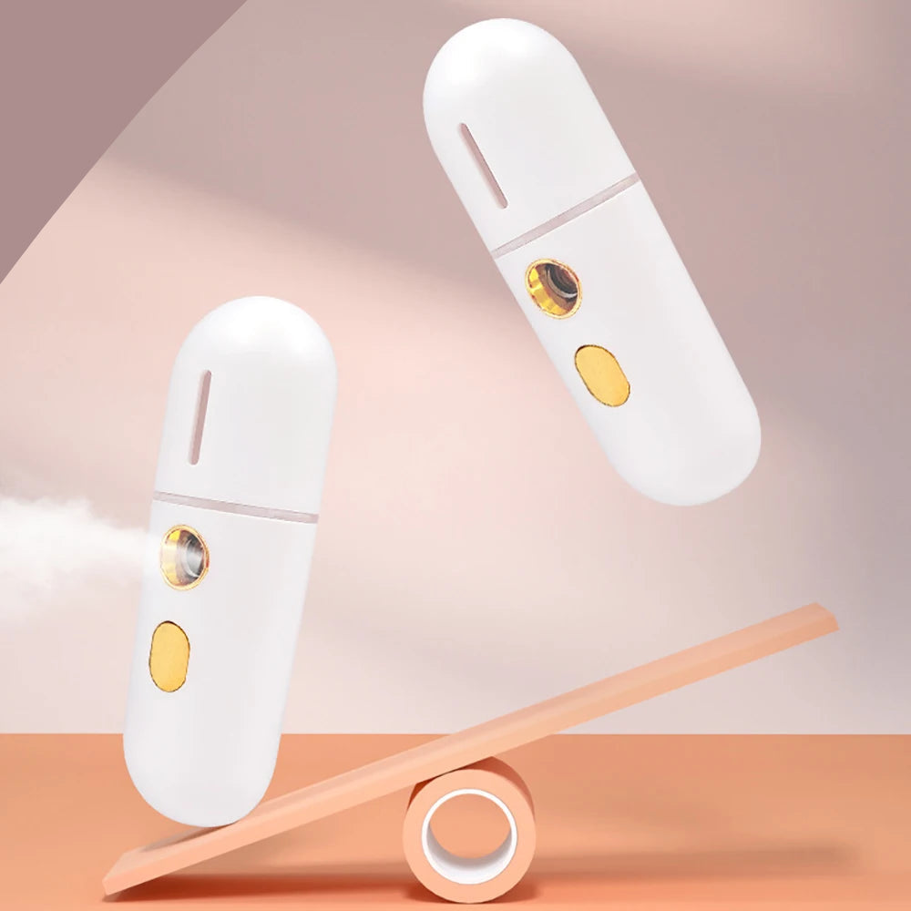 12ML Handheld USB Facial Steamer – Portable Rechargeable Hydrator for Deep Skin Moisture & Care