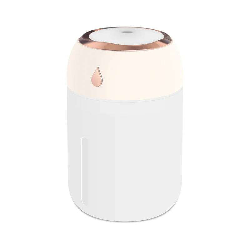 330ML Portable USB Air Humidifier – Mini Aroma Diffuser with LED Cool Light for Home, Car & Plants