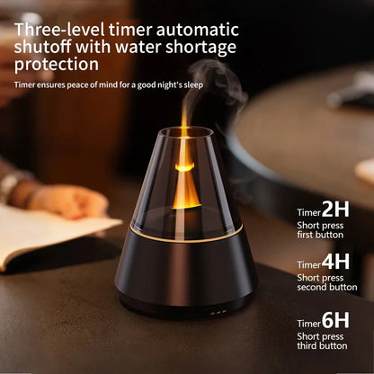 Bonfire Flame Aroma Diffuser – Ultrasonic Cool Mist Humidifier with LED Essential Oil Lamp