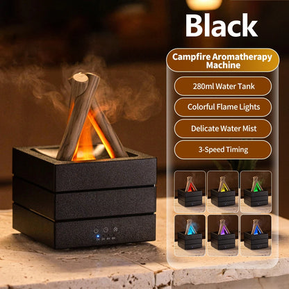 Bonfire Flame Aroma Diffuser – Ultrasonic Cool Mist Humidifier with LED Essential Oil Lamp