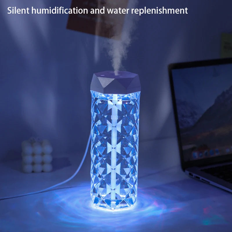 400ML USB Air Humidifier – Aroma Diffuser & Essential Oil Mist Maker with RGB Light for Home & Car