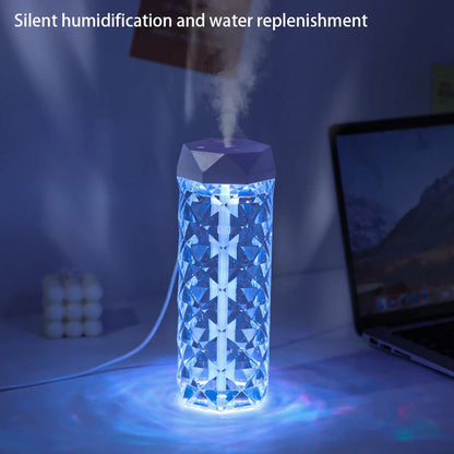400ML USB Air Humidifier – Aroma Diffuser & Essential Oil Mist Maker with RGB Light for Home & Car