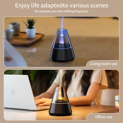 Bonfire Flame Aroma Diffuser – Ultrasonic Cool Mist Humidifier with LED Essential Oil Lamp