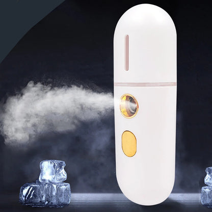 12ML Handheld USB Facial Steamer – Portable Rechargeable Hydrator for Deep Skin Moisture & Care
