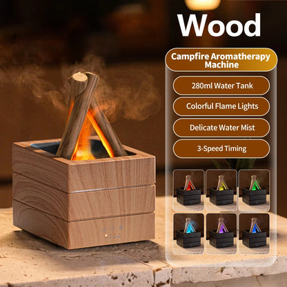 Bonfire Flame Aroma Diffuser – Ultrasonic Cool Mist Humidifier with LED Essential Oil Lamp