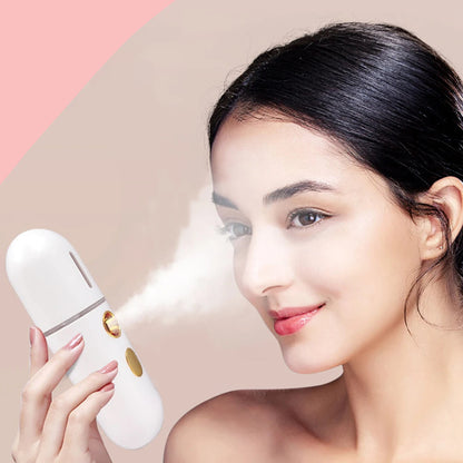 12ML Handheld USB Facial Steamer – Portable Rechargeable Hydrator for Deep Skin Moisture & Care